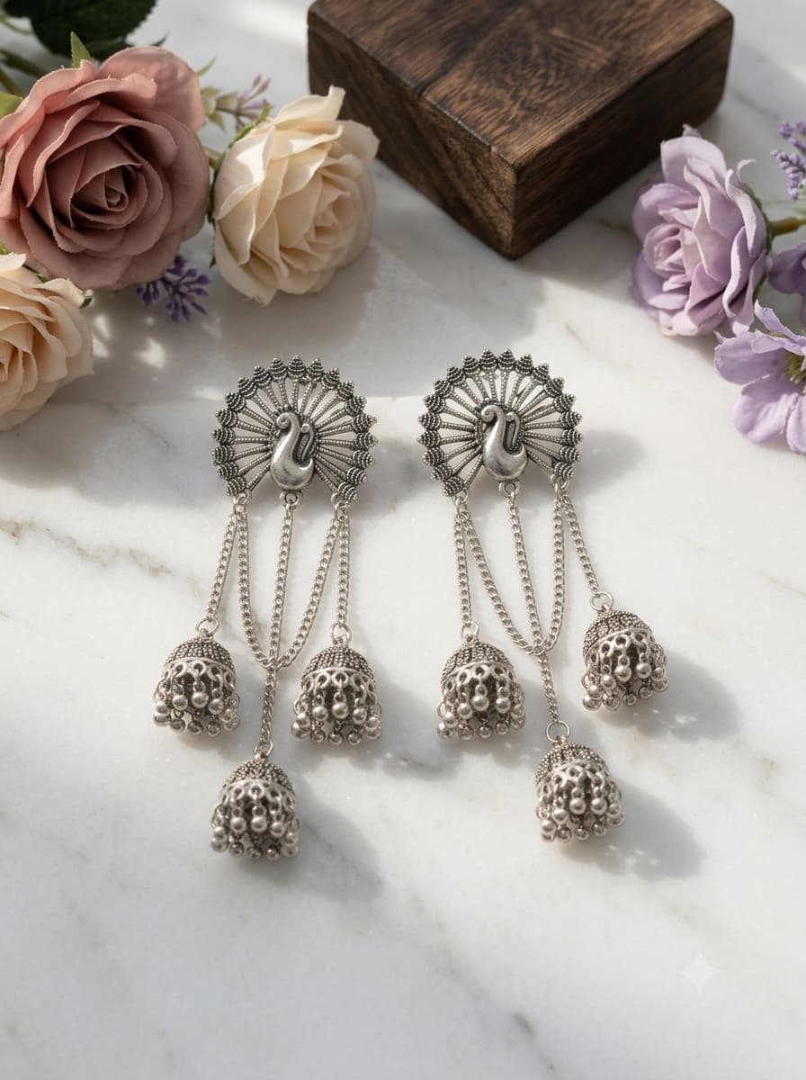 Golden Statement Chandelier Earrings 4