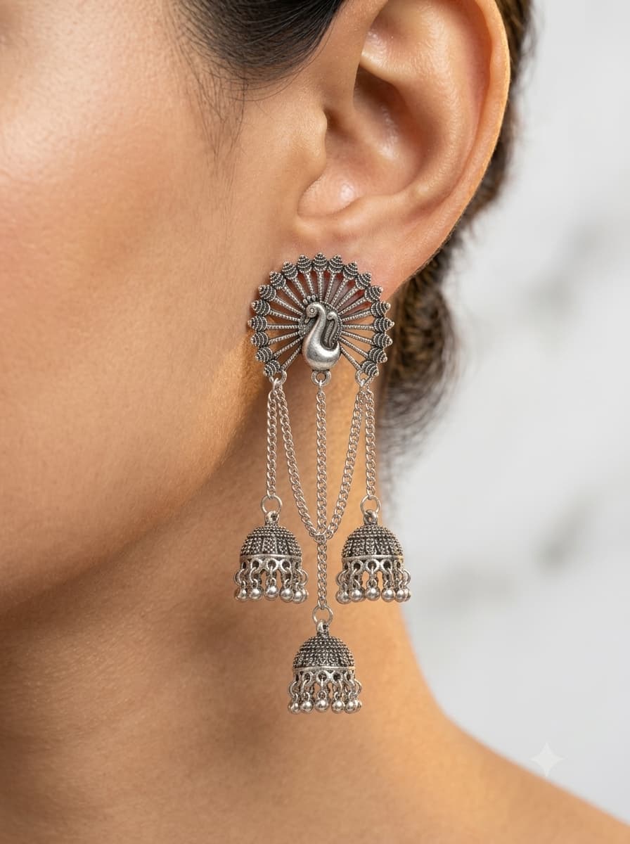 Golden Statement Chandelier Earrings 3