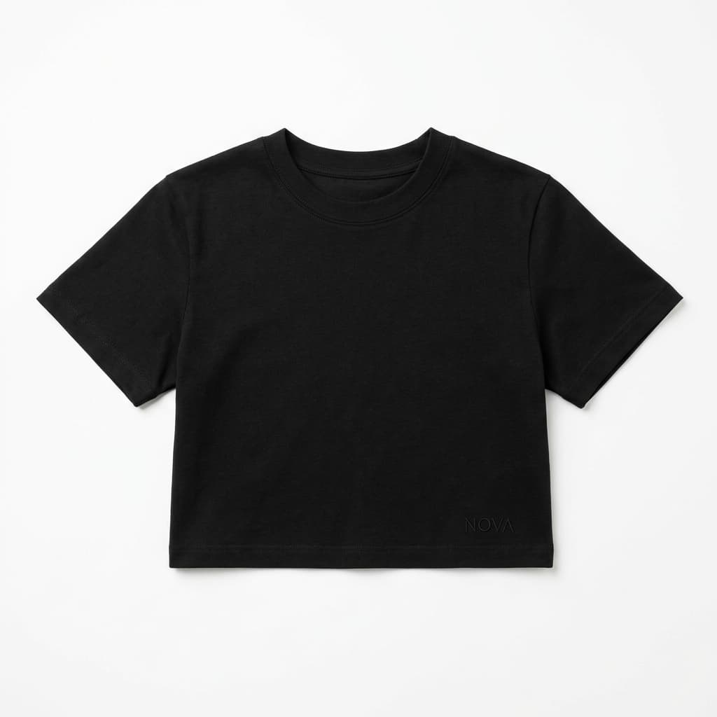 Sculpt Ribbed Cropped Tee 2